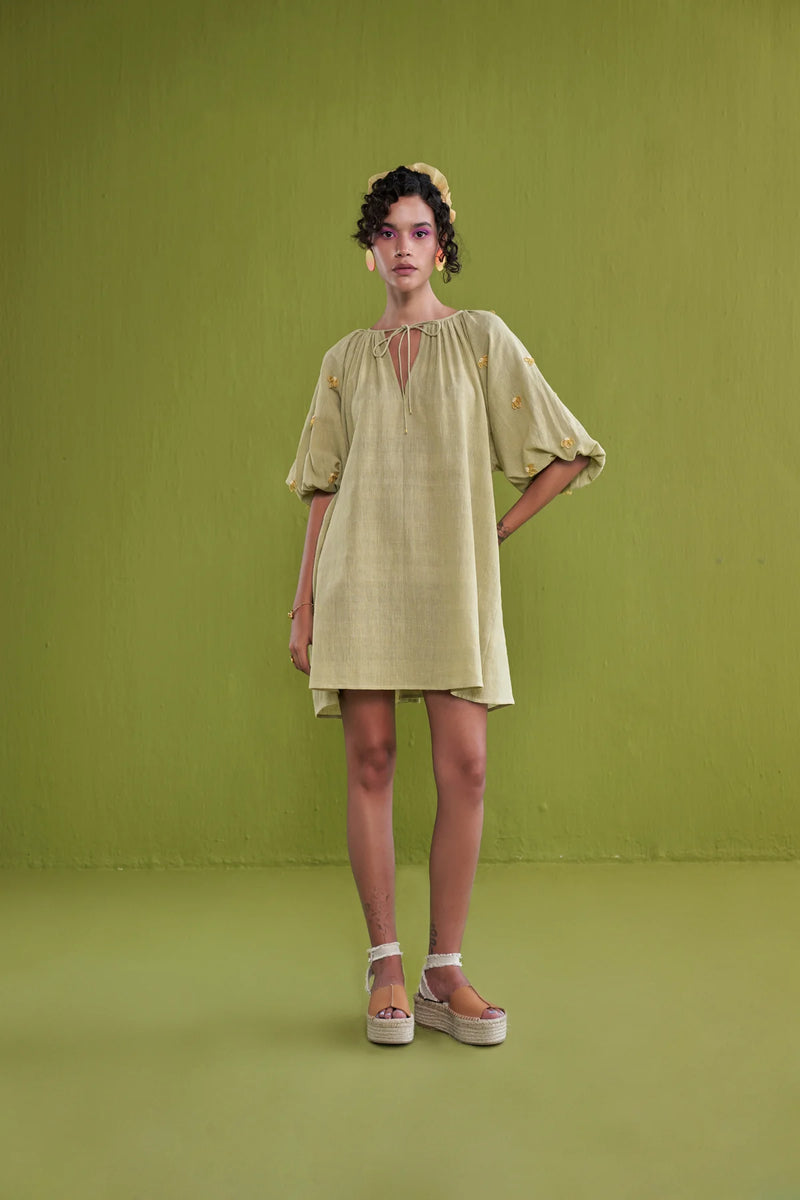 The Golden Green Organic Cotton Dress
