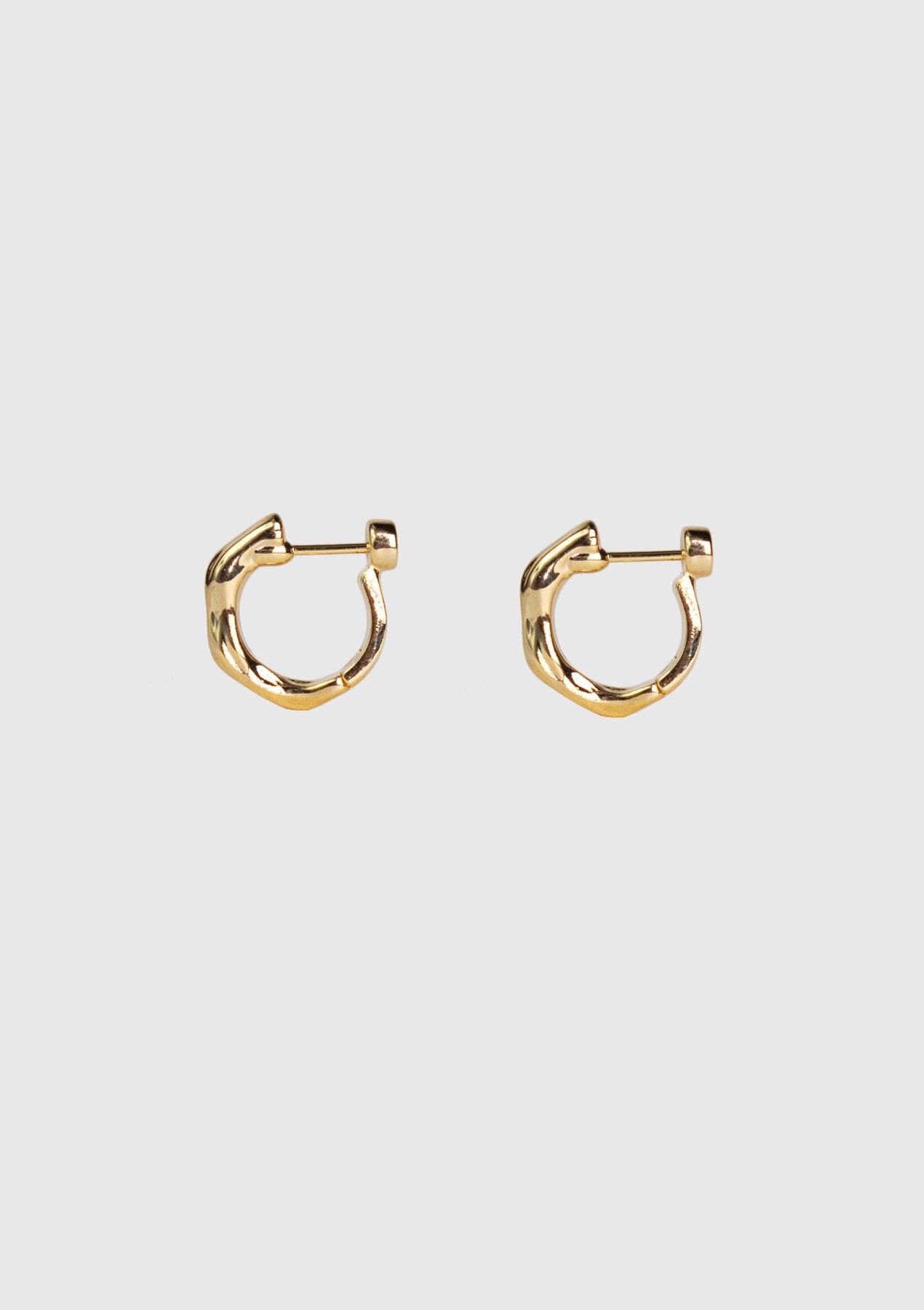 Gold hinged deals hoop earrings