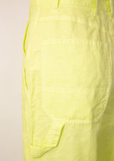 Linen x Cotton Hammer Loop Painter Pants in Light Yellow