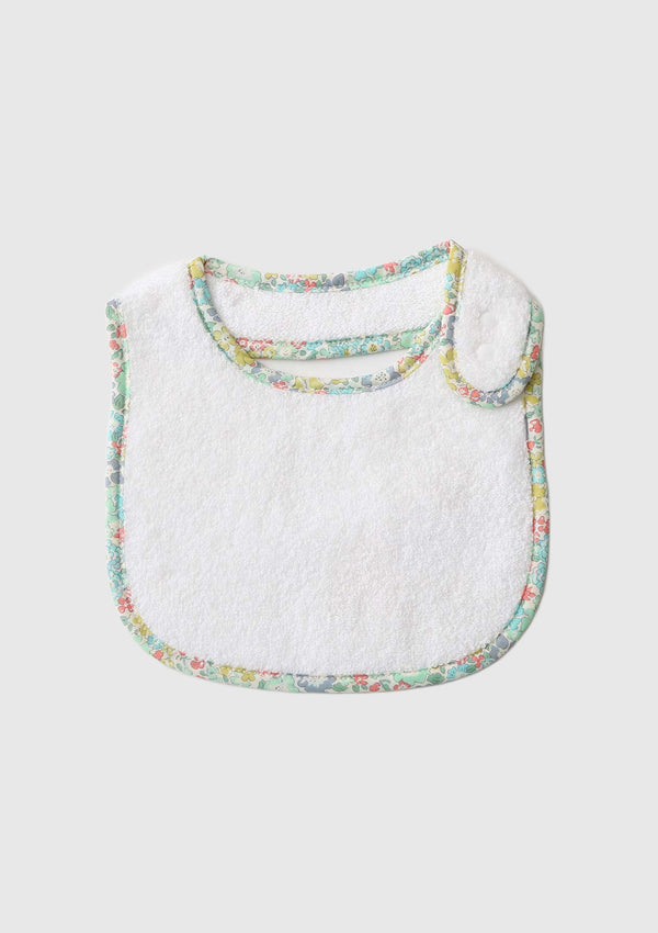 Patterned Piping Bib in Green