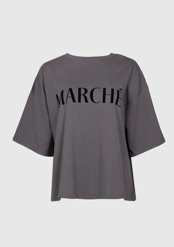 Logo Tee (MARCHE) in Charcoal Grey