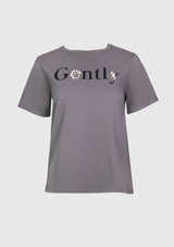 Pearl Logo Tee (GENTLY) in Charcoal Grey