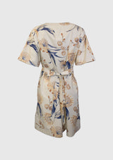 The Inner Power Organic Cotton Dress in Off White Printed