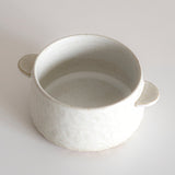 Speckled Burnt White Lug Soup Bowl With Handles