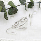 Round Specs x Diamante Asymmetric Earrings in Silver