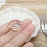 Fork & Spoon Wrap Ring in Silver