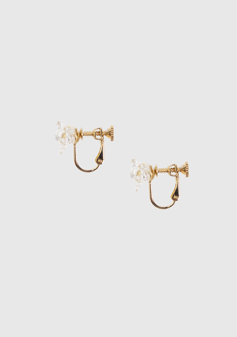 LITTLE FLOWER Clip-On Earrings in Gold