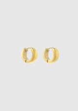 Wide Hinged-Hoop Earrings in Gold