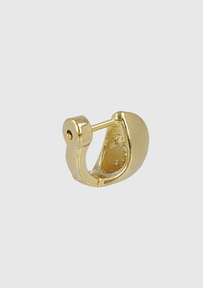 Curved Hinged-Hoop Earrings in Gold