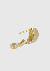 Curved Hinged-Hoop Earrings in Gold