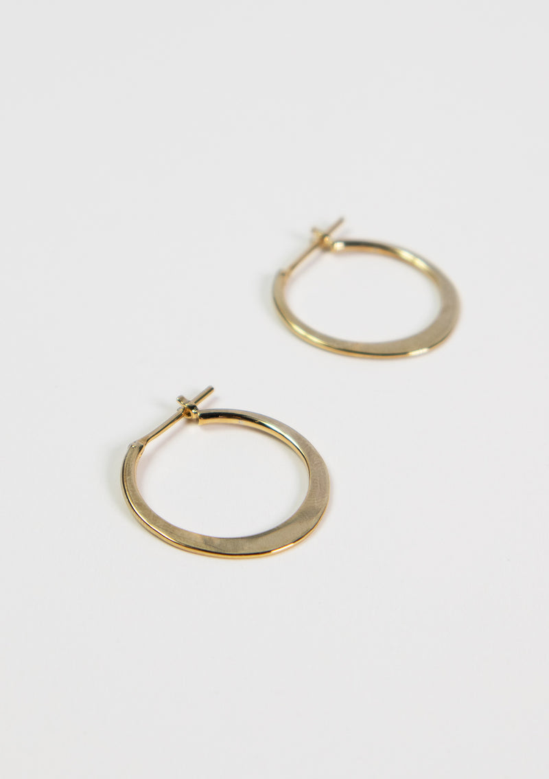 Metallic Hoop Earrings in Gold