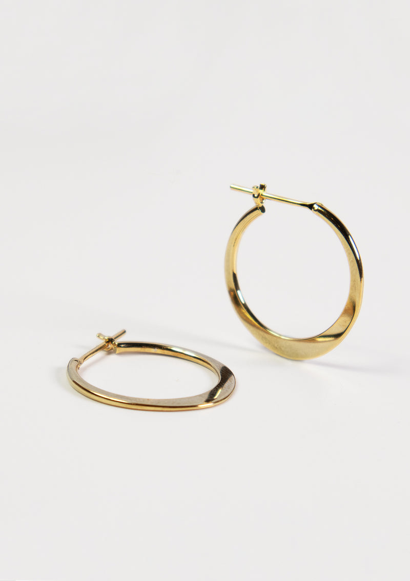 Metallic Hoop Earrings in Gold