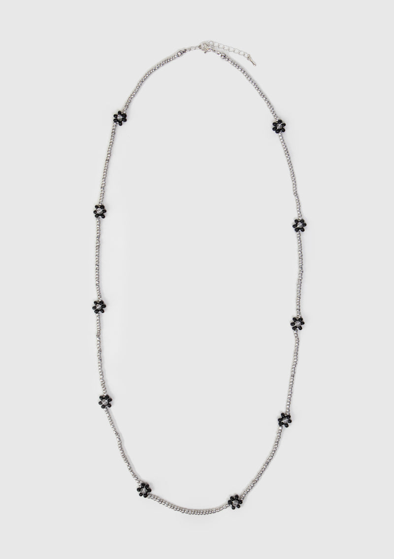 2-Way Beaded Layer Necklace in Silver