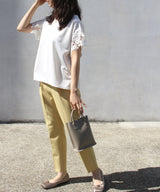 2-Way Guipure Lace Sleeve Blouse in Off White