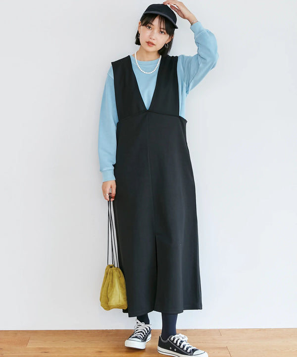 2-Way Knitted Jumper Dress in Black