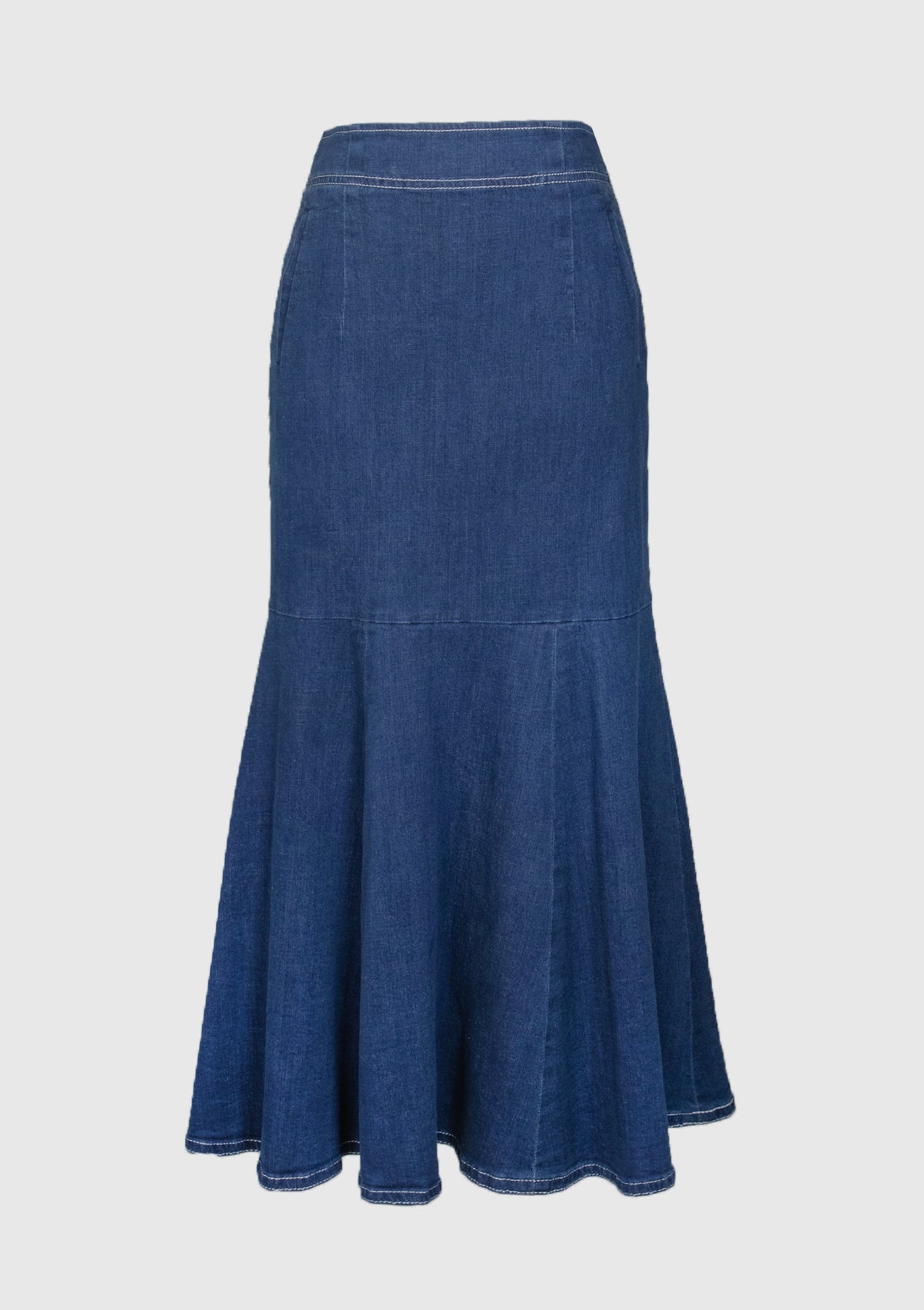 Mermaid Denim Skirt in Denim Blue – LUMINE SINGAPORE