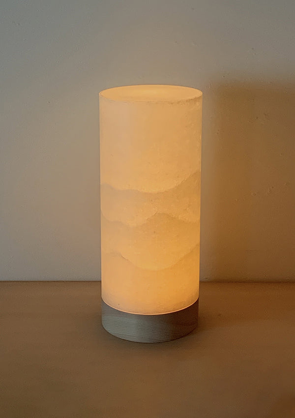 Mountain Motif Cordless Tube Washi Lamp