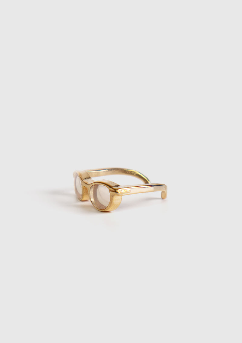 Square Specs Motif Ring in Gold