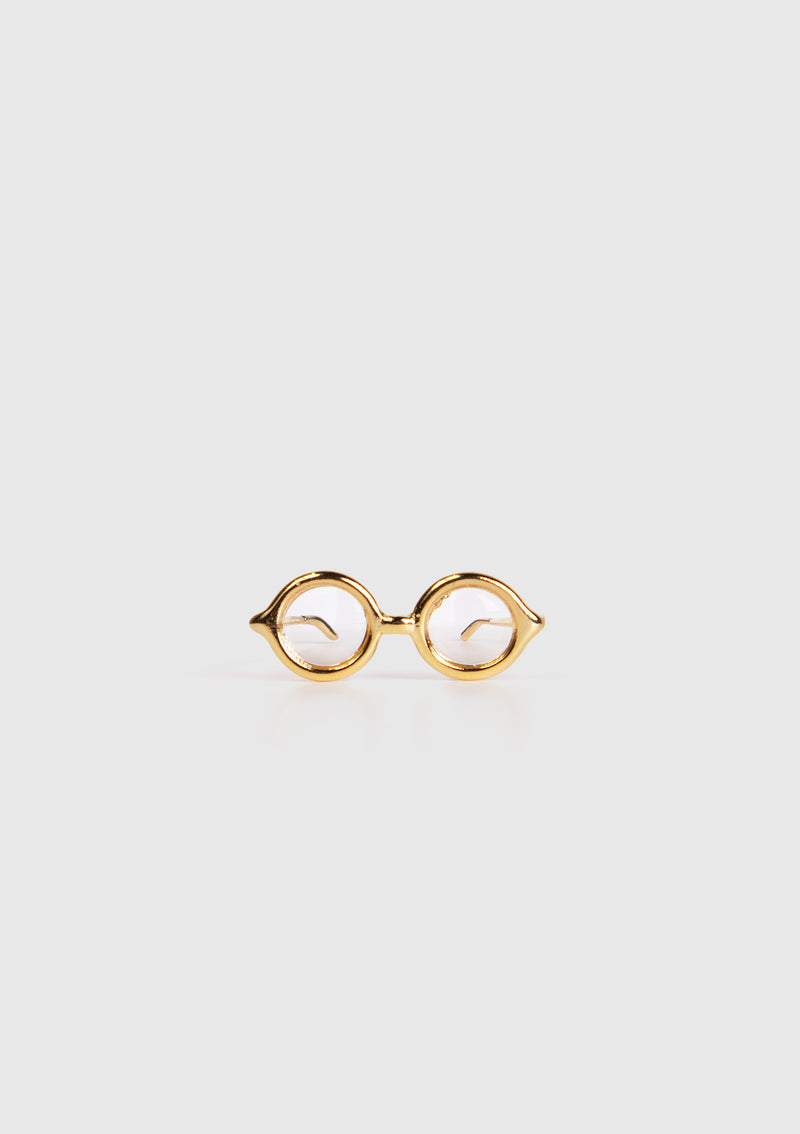 Round Specs Motif Ring in Gold