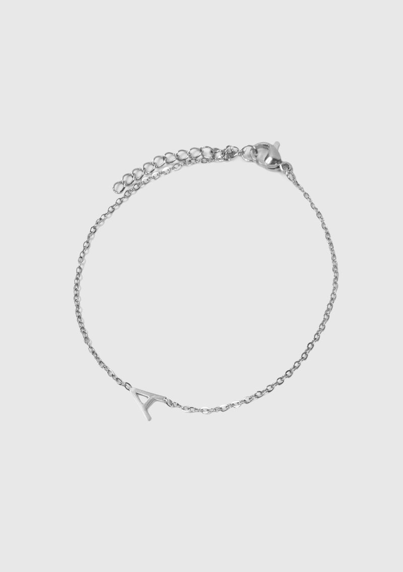 A Initials Pendant Bracelet in Silver