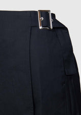 Belted Wrap-Style Skorts in Black