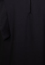 Bi-Fabric Georgette Blouse in Black