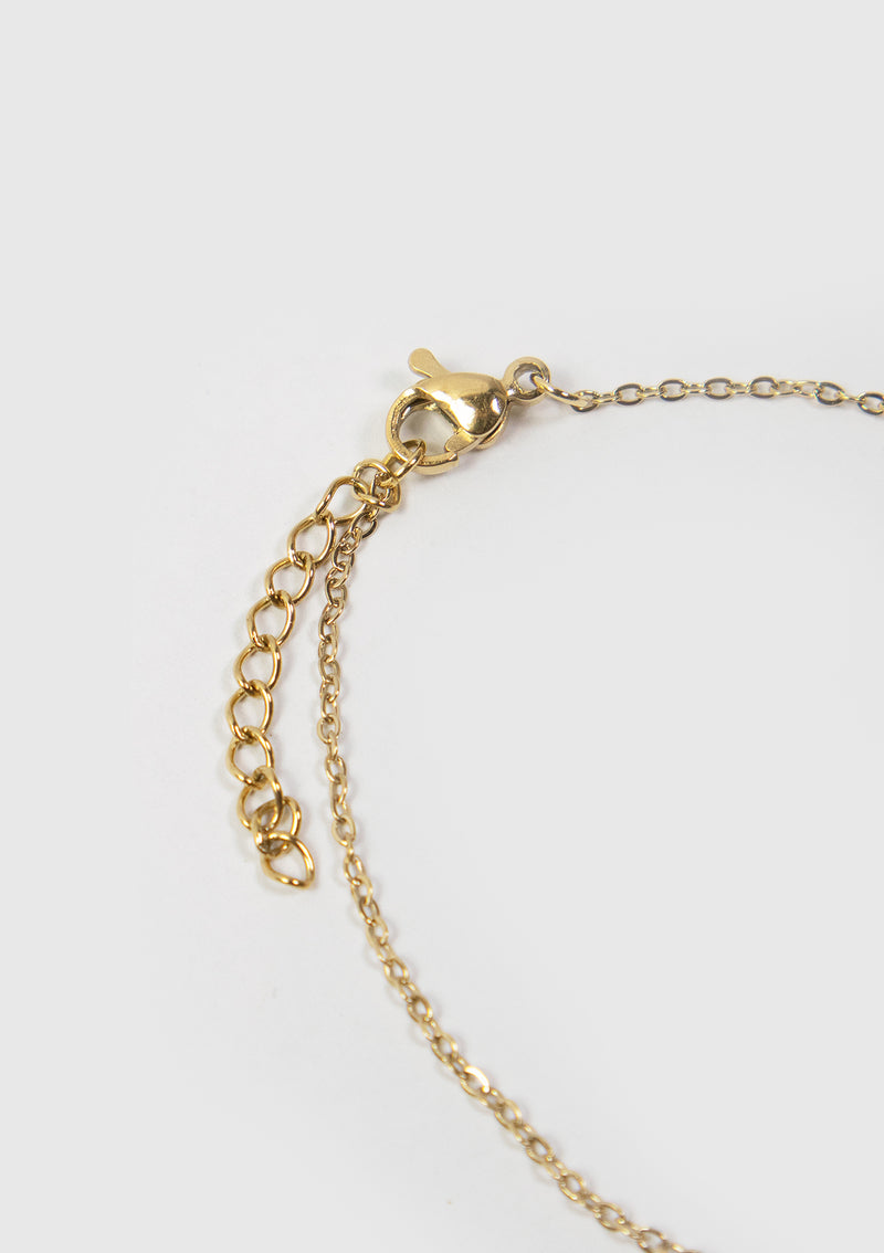 K Initials Pendant Bracelet in Gold