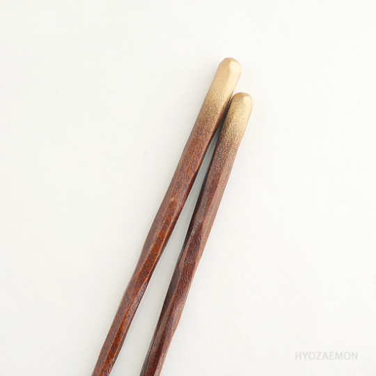 ASAGIRI Handcarved Chopsticks in Brown & Gold