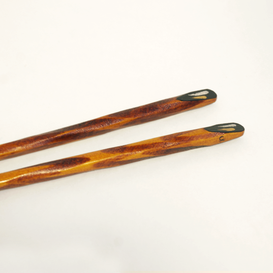CROWN Tensoge Chopsticks in Brown & Black-Gold
