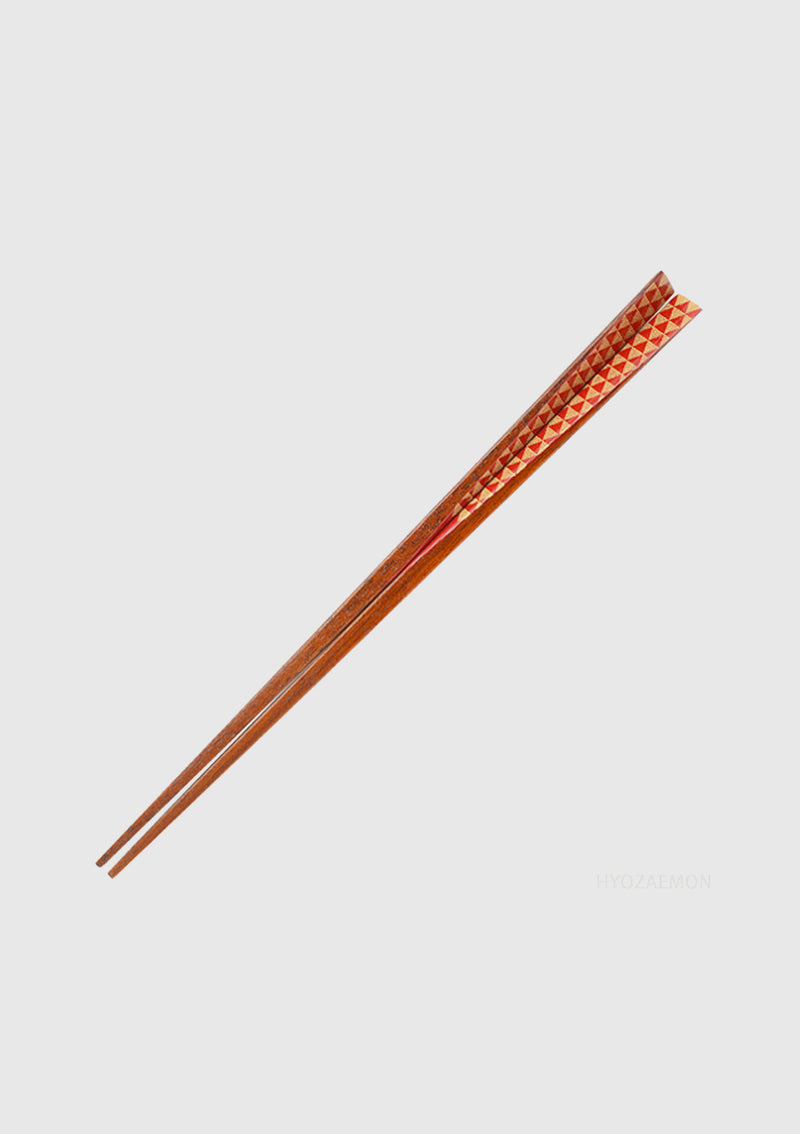 UROKO Origami Chopsticks in Brown & Red-Gold