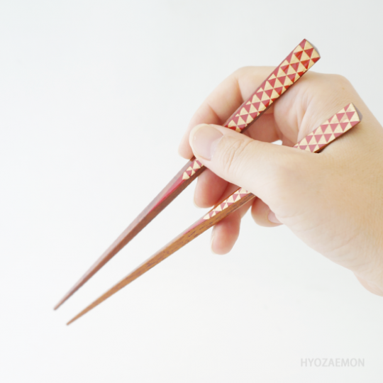 UROKO Origami Chopsticks in Brown & Red-Gold