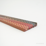 ENSO Origami Chopsticks in Brown & Red-Gold