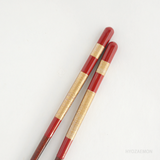 PRIMULA Sakikaku Chopsticks in Brown & Red-Gold