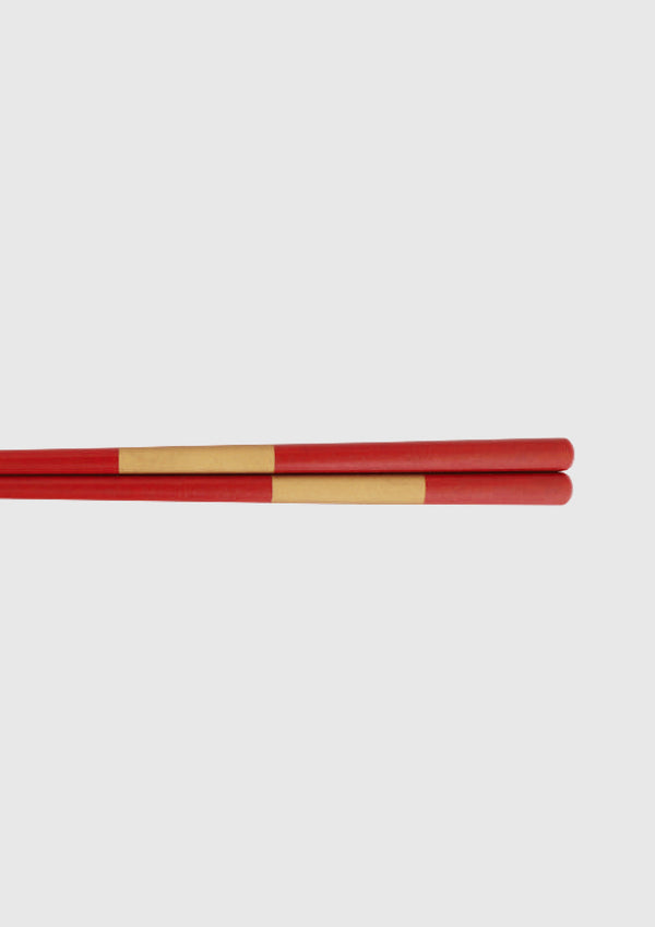 Red Lacquer Gold Cloisonne Chopsticks in Red/Gold
