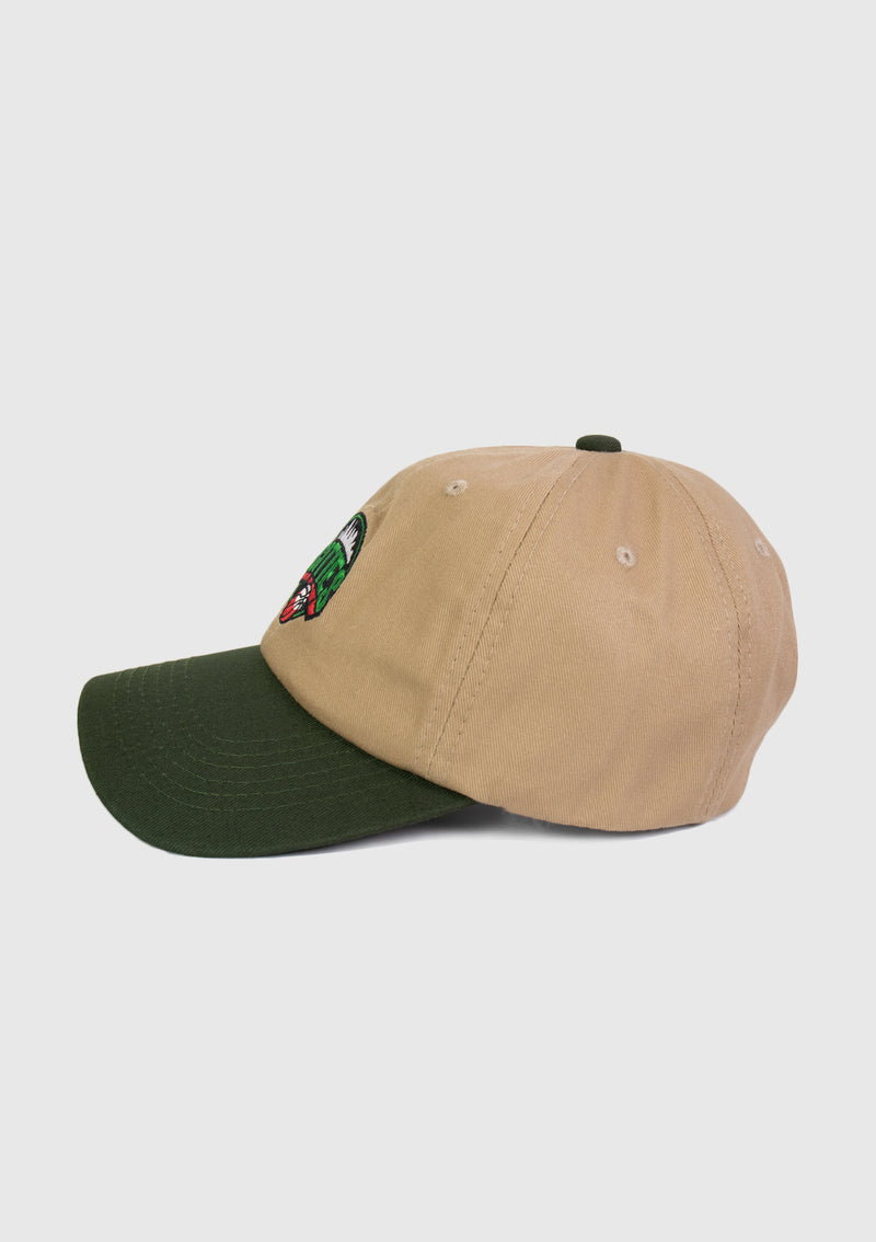 CITIES 6-Panel Embroidered Logo Cap in Beige