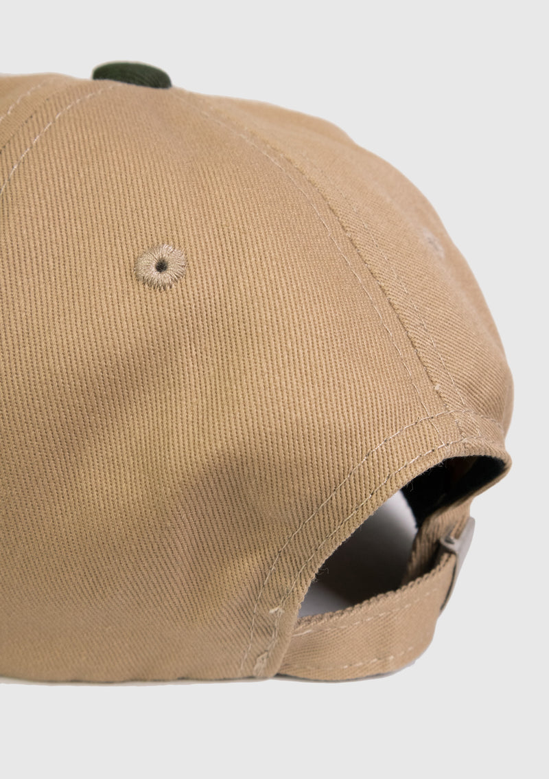 CITIES 6-Panel Embroidered Logo Cap in Beige