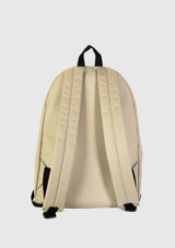 Basic Backpack with Outer Zip Pocket in Beige