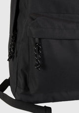 Basic Backpack with Outer Zip Pocket in Black