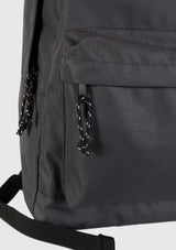 Basic Backpack with Outer Zip Pocket in Grey