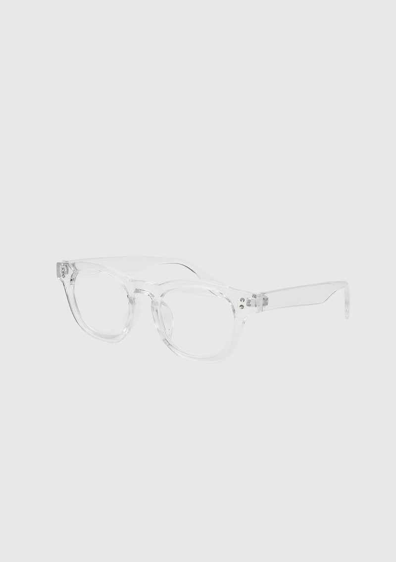 Clear Round Glasses in Clear – LUMINE SINGAPORE