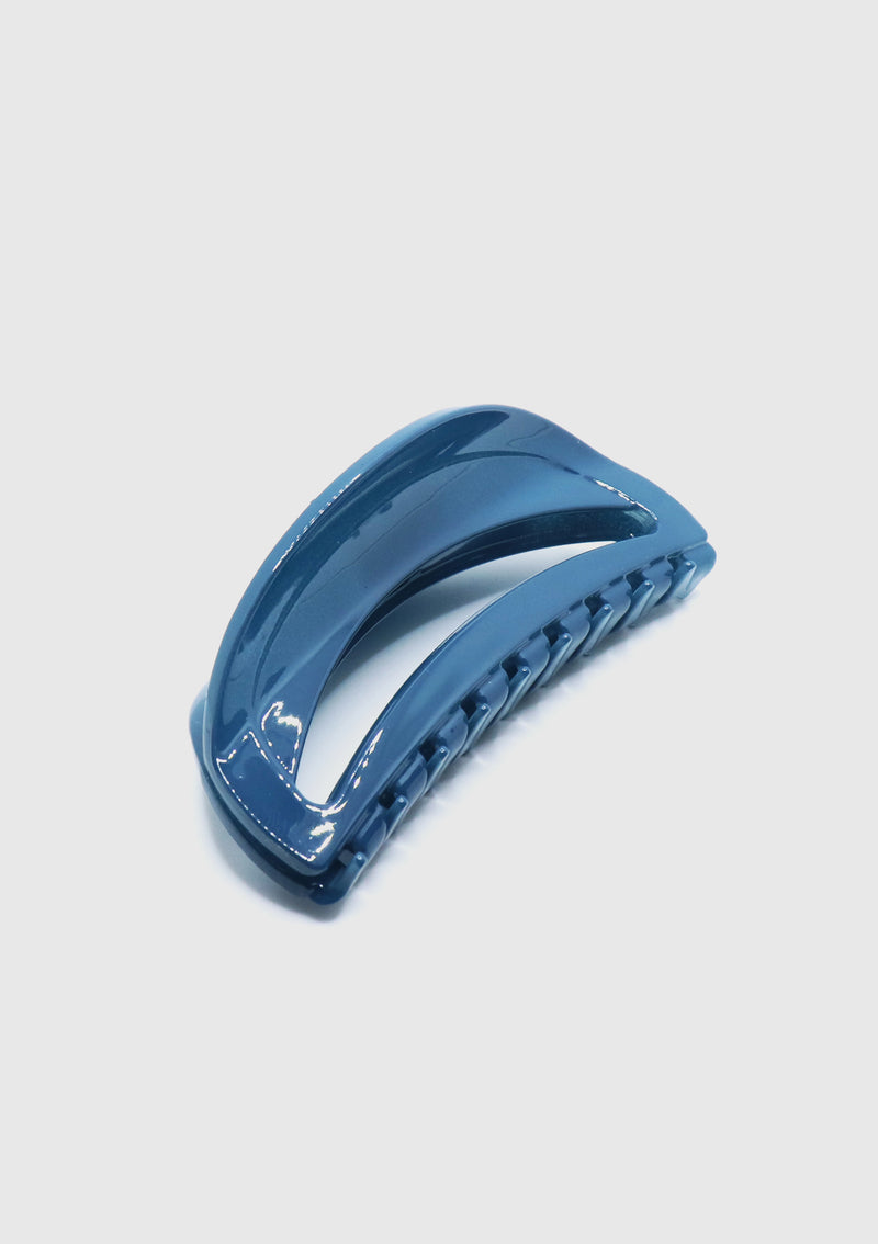 Curved Hair Claw in Blue