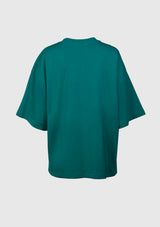 Crew-Neck Short-Sleeved Oversized Tee in Green Other
