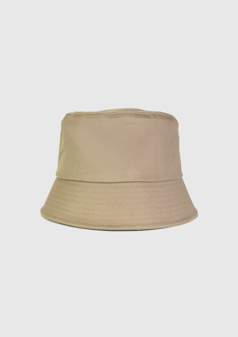Cotton Bucket Hat in Beige