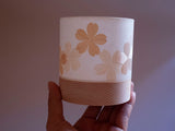 Sakura Motif Cordless Cylindrical Washi Lamp