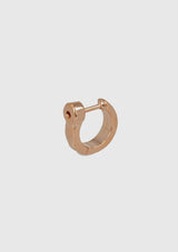 Simple Hinged D-Hoop Earrings in Pink Gold