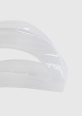 Crescent Cut-Out Hair Claw in White