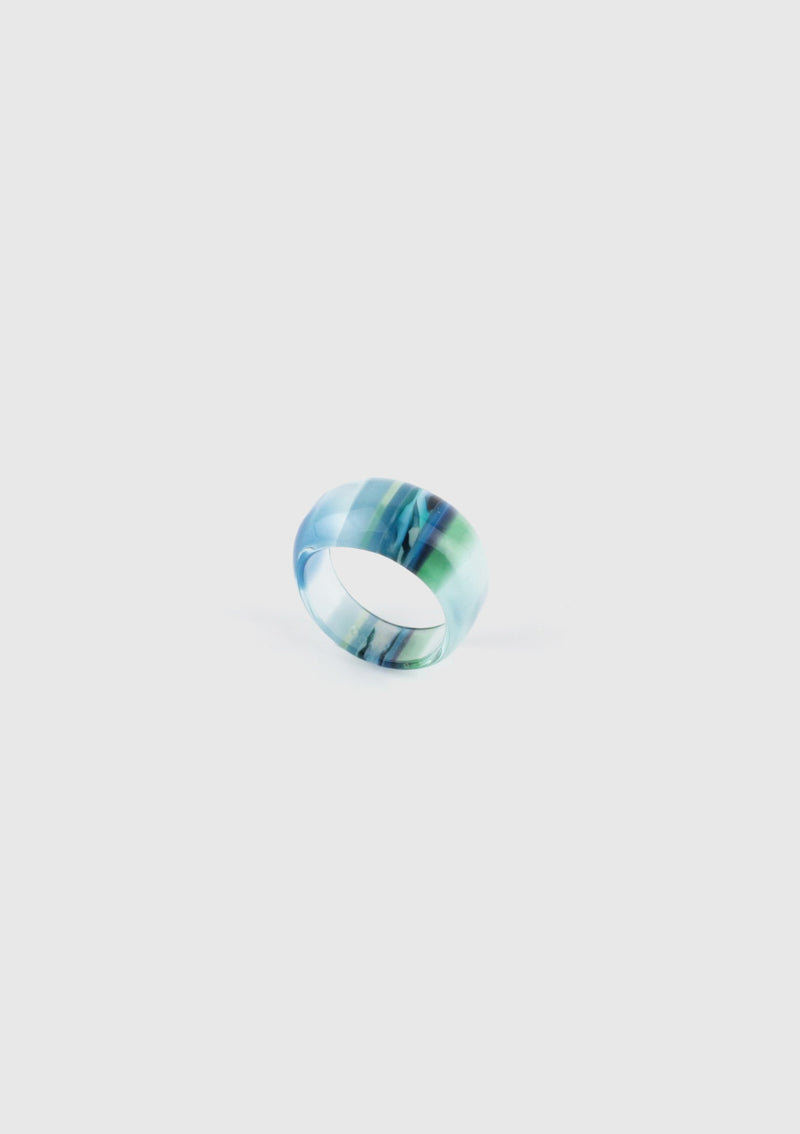 Dirocca ROUND Ring in Clear Blue
