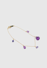 Semi-Precious Stone Charm Bracelet in Purple