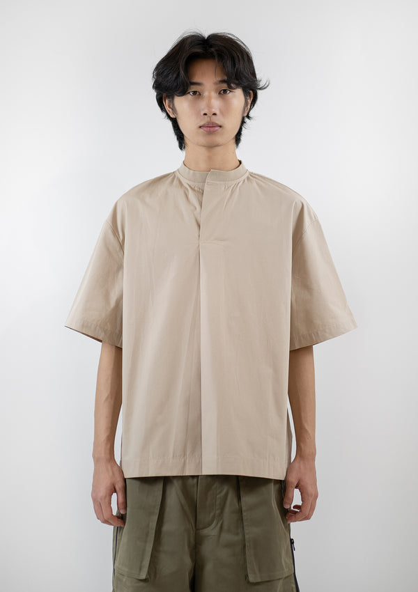 Front Pleated Top in Beige