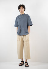 Front Pleated Top in Blue Other
